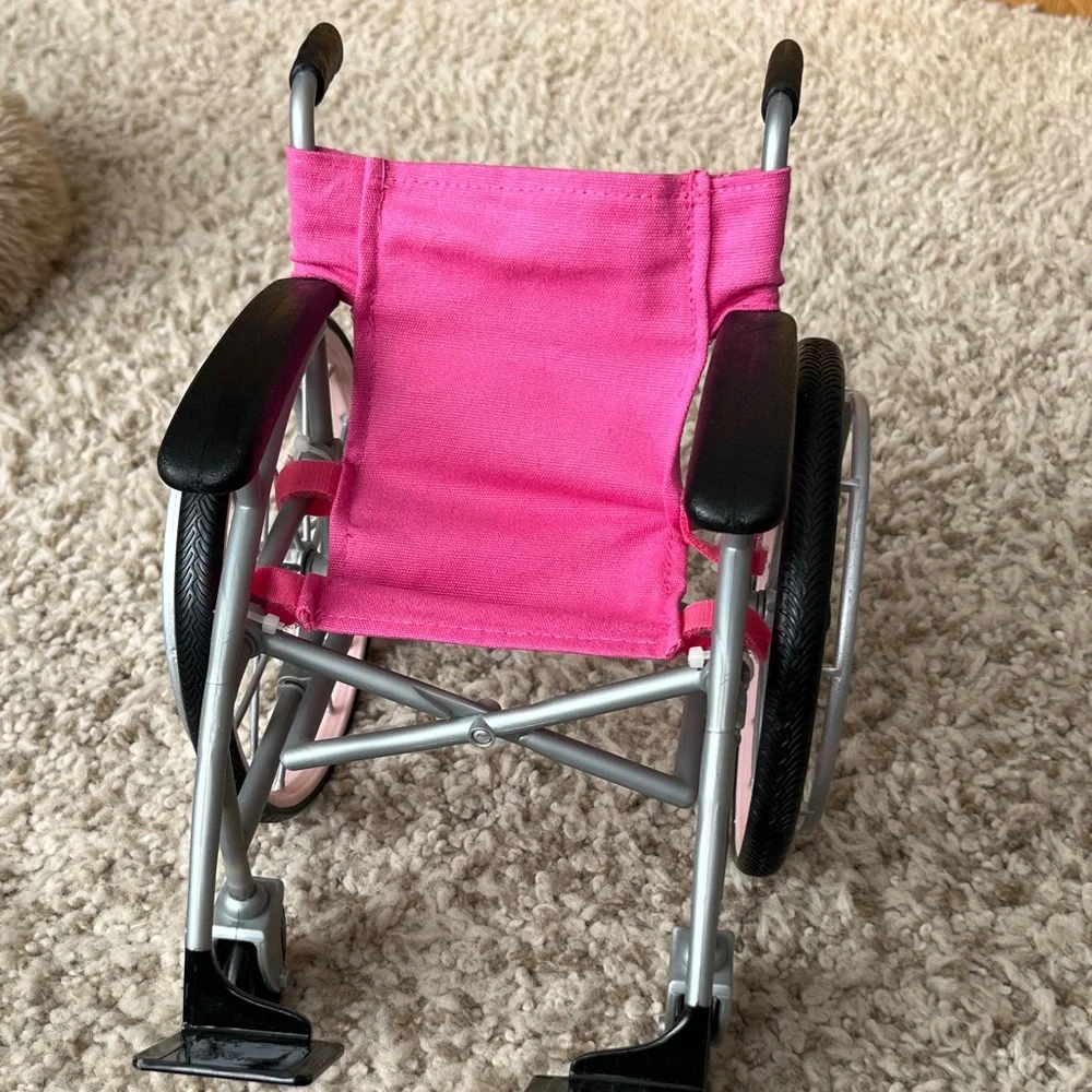 EUC Our Generation Pink and Gray 18” Doll Wheelchair